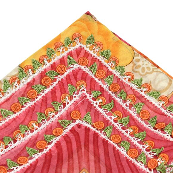 Tulbent Scarf Handmade Crochet Detailing NWOT - Picture 2 of 7